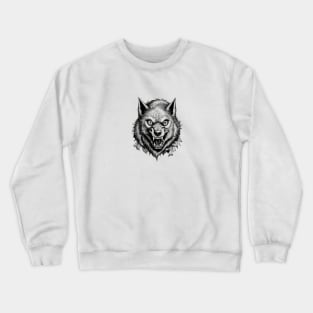 Female Werewolf Head Crewneck Sweatshirt